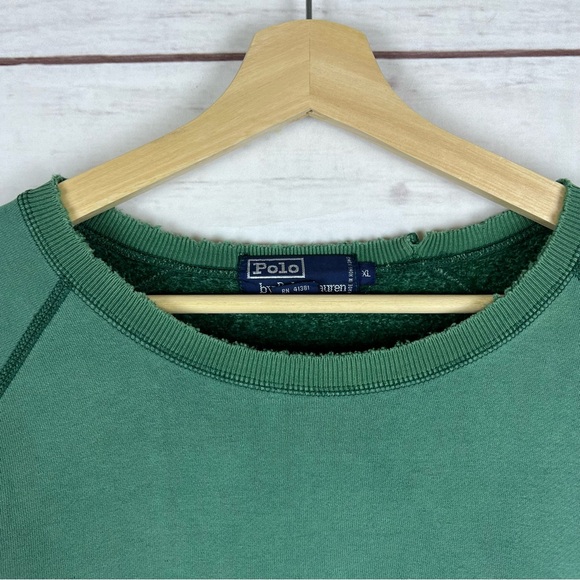 Vintage 1990s Ralph Lauren Distressed Pullover Sweatshirt XL - Picture 5 of 11